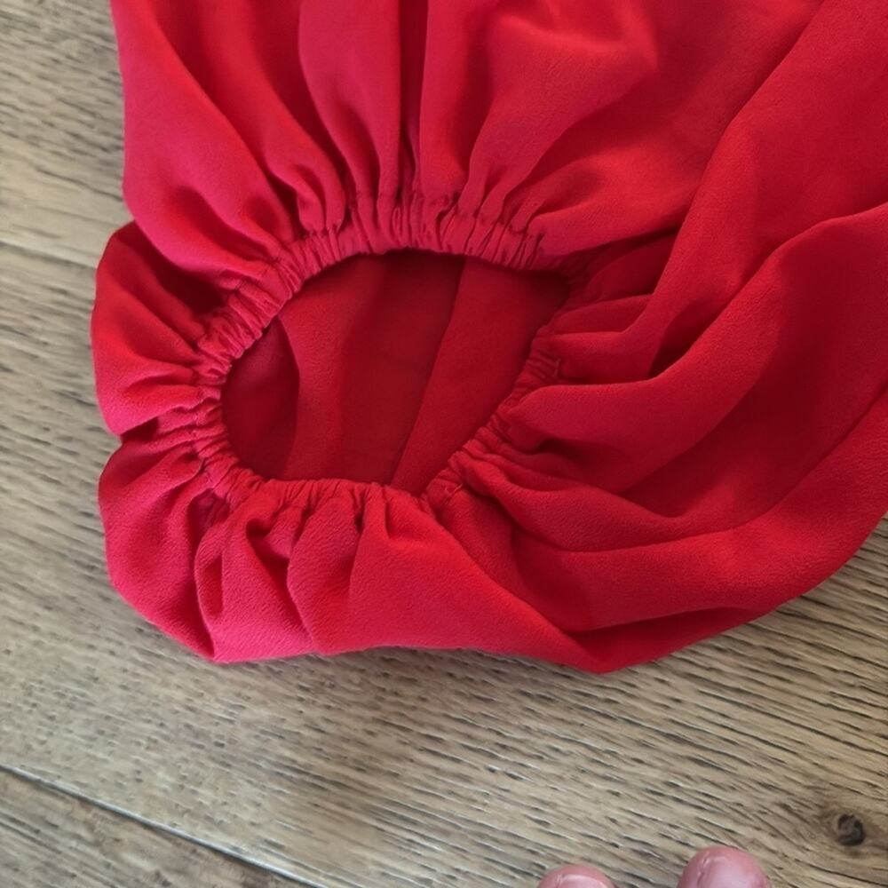 Hello Molly EUC Red Ruched Bodycon Dress size 6 - Picture 4 of 5